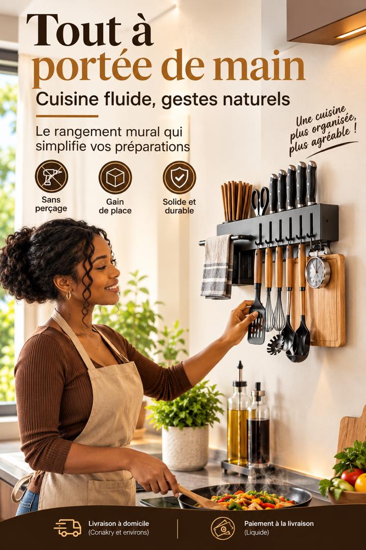 Support Multifonction pour Couteaux & Ustensiles de Cuisine