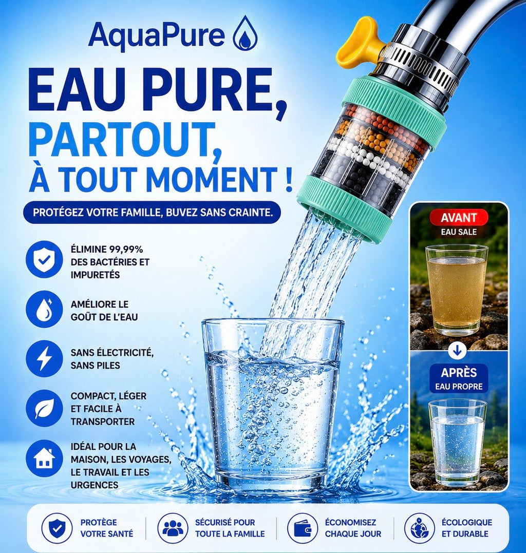 💧 Eau rouge ou trouble au robinet ? Filtrez-la avant de boire et de cuisiner